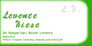 levente wiese business card